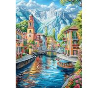 Venice Water City 500 Pc DIY Jigsaw Puzzle Fairy Tale Wild Animals Fantasy Puzzles for Adults Teens Hard Challenging Team Building Stress Reducing Autumn Rigid Cardboard 500 PCS