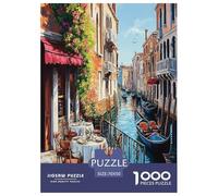 Venice Water City Jigsaw Puzzles for Adult Challenging Puzzles Difficult Challenges 1000 Piece Difficult Hard Jigsaw Puzzles for Man And Woman with Letters on Back 70x50cm/1000pcs