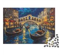 Venice Water City Jigsaw Puzzles for Adults 1000 Piece Jigsaw Puzzles for Adults Kids Learning Educational Toys Family Games Christmas Birthday GiftsPremium & Durable for Stress Relief 1000pcs (75x50c