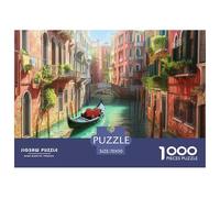 Venice Water City Jigsaw Puzzles Puzzle for Adults Kids. 1000 Piece Impossible Challenge Toy Educational Games Home Decoration for Adults& Kids Age 14 Years Up 70x50cm/1000pcs