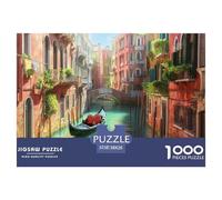 Venice Water City Jigsaw Puzzles Puzzle for Adults Kids. 1000 Piece Whimsical Challenge Toy Educational Game Home Decoration for Adults& Kids Age 14 Years Up 38x26cm/1000pcs
