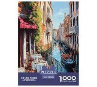 Venice Water City Jigsaw Puzzles Puzzle for Adults Kids. 1000 Piece Whimsical Challenge Toy Educational Games Home Decoration for Educational Games Gifts 38x26cm/1000pcs