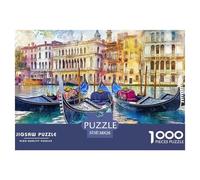 Venice Water City Jigsaw Puzzles Puzzle for Adults Kids. 1000 Pieces Great Gifts Challenge Toy Educational Games Home Decoration for Adults& Kids Age 14 Years Up 38x26cm/1000pcs