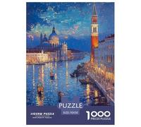 Venice Water City Jigsaw Puzzles Puzzle for Adults Kids. 1000 Pieces Whimsical Challenge Toy Educational Games Home Decoration for Educational Games Gifts 70x50cm/1000pcs