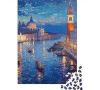Venice Water City Jigsaw Puzzles Puzzles for Adults Kids. 1000 Piece Impossible Challenge Toy Educational Game Home Decoration for Adults& Kids Age 14 Years Up 1000pcs (75x50cm)