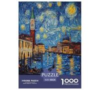 Venice Water City Jigsaw Puzzles Puzzles for Adults Kids. 1000 Piece Whimsical Challenge Toy Educational Game Home Decoration for Adults& Kids Age 14 Years Up 38x26cm/1000pcs