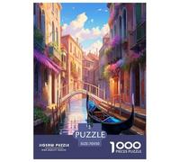 Venice Water City Jigsaw Puzzles Puzzles for Adults Kids. 1000 Pieces Impossible Challenge Toy Educational Game Home Decoration for Adults& Kids Age 14 Years Up 70x50cm/1000pcs