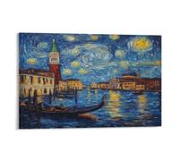 Venice Water City Wall Decor Poster Giclee Canvas Prints Modern Wall Art Picture Wall Hanging for Office Gym Living Room Decor 16x24inch(40x60cm)