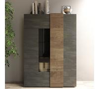 venice wooden display cabinet 2 doors in titan and mercure