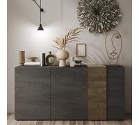 venice wooden sideboard 3 doors in titan and mercure