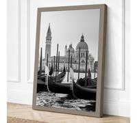 Venice's Grand Canal Vintage Canvas Wall Art Print 24x16 Inch (61 x 41 cm)