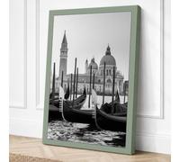 Venice's Grand Canal Vintage Canvas Wall Art Print 30x20 Inch (76 x 51 cm)