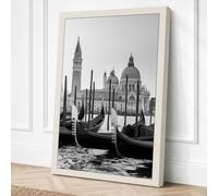 Venice's Grand Canal Vintage Canvas Wall Art Print 30x20 Inch (76 x 51 cm)