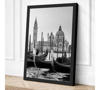 Venice's Grand Canal Vintage Canvas Wall Art Print 36x24 Inch (91 x 61 cm)