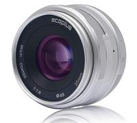 Venidice Mcoplus 35MM F1.6 Manual Focus Lens Large Aperture APS-C Fixed Prime Lens for Sony NEX3/5/6/7/A5000/A5100/A6000/A6100/A6300(Silver)