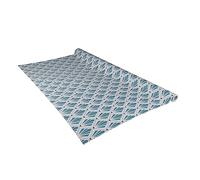 Venilia Adhesive Film, Blue Diamond Diamond Turquoise Retro, 90 cm x 2.6 m, 160 μ Thickness, Self-Adhesive Furniture Film, Decorative Film, Wallpaper, Kitchen Film, PVC Free from Phthalates, Made in
