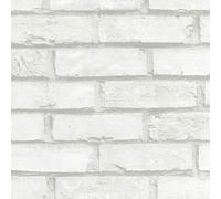 Venilia Adhesive film, stone look, white, brick look, white, 67.5 cm x 1.5 m, thickness 95μ, self-adhesive furniture film, decorative film, wallpaper, kitchen film, phthalate-free, made in EU