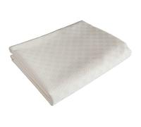 Venilia Bulgomme Oval Table Protector, Non-Slip, Shock-Absorbing, Easy Care, Liquid-Proof, PVC-Polyester, White, 135 x 220 cm
