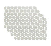 Venilia Caline 59042 Placemat Set for Dining Room Grey Hexagon Vintage Pattern, Set of 4, Wipe-Clean Polypropylene, Food Safe, 45 x 30 cm, 4 Pieces