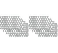 Venilia Caline 59042 Placemat Set for Dining Room Grey Hexagon Vintage Pattern, Set of 4, Wipe-Clean Polypropylene, Food Safe, 45 x 30 cm, 4 Pieces (Pack of 2)