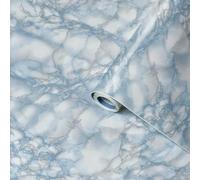 Venilia Foil Marble, PVC, Marmor Blau, 45 x 200 cm