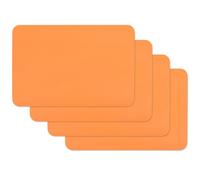 Venilia Orange Dining Table Mats Plate Coasters Placemats Wipe Clean Food Safe 45x30cm Set of 4 59040, 4 STK
