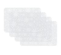 Venilia Snowflakes Table Set 45 x 30 cm White Transparent Pack of 4