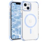 VENINGO for iPhone 13 Case Crystal Clear Anti-Yellow, N56 Magnetic MagSafe, [14FT Drop Protection] Shockproof, Ergonomic Contrast Grip for Women & Girls, Blue