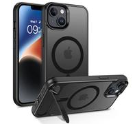 VENINGO for iPhone 14 Case, for iPhone 14 Phone Case Compatible with MagSafe Invisible Stand Matte Translucent Shockproof 360 Protective Magnetic Slim Case for iPhone 14, Black
