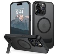 VENINGO for iPhone 14 pro Max Case Stand, Compatible with MagSafe, Black | Rugged Military Grade Drop, Fingerprint-Proof Matte Translucent, Magnetic Protective Cover Case for iPhone 14 pro Max