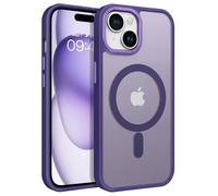 VENINGO for iPhone 15 Plus Case,Compatible with Mag Safe Matte Translucent Bumper Shockproof 360 Protective Magnetic Girls Women Men Case for iPhone 15 Plus,Purple