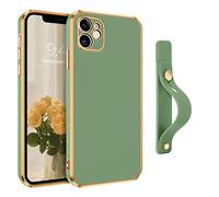VENINGO iPhone 11 Case, Phone Case for iPhone 11,Slim Fit Soft TPU with Adjustable Wristband Kickstand Scratch Resistant Shockproof Protective Cover for Apple iPhone 11 6.1 Inch 2019,Matcha Green