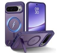 VENINGO Magnetic for Google Pixel 10/10 Pro Case,[14FT Military Grade Protection][Fit for MagSafe & Pixelsnap][Invisible Stand] Matte Translucent Slim Case for Google Pixel 10/10 Pro, Purple