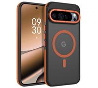VENINGO Magnetic for Google Pixel 10/10 Pro Case,Upgraded[14FT Military Grade Protection][Fit for MagSafe&Pixelsnap] Slim Translucent Matte Shockproof Phone Case with Side Grippy Stripes, Orange