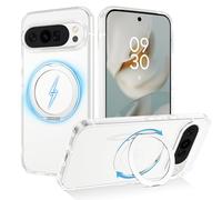 VENINGO Magnetic for Google Pixel 10 Pro XL Case[14FT Military Grade Protection][Fit for MagSafe & Pixelsnap][360° Rotatable Ring Stand] Transperant Crystal Clear Slim Case for Pixel 10 Pro XL, Clear