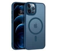 VENINGO Magnetic for iPhone 12/12 Pro Case, Upgraded[14FT Military Grade Protection][Fit for MagSafe] Slim Translucent Matte Shockproof for iPhone 12/12 Pro Case,Blue