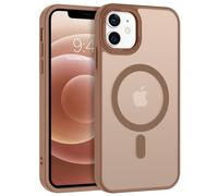 VENINGO Magnetic for iPhone 12/12 Pro Case, Upgraded[14FT Military Grade Protection][Fit for MagSafe] Slim Translucent Matte Shockproof for iPhone 12/12 Pro Case,Brown