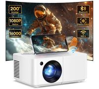 VenirCool Mini Projector - Electric Focus Native 1080P Projector With WiFi and Bluetooth, Max 200" Display Mirroring Screen With Android/IOS/Windows