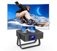 VenirCool N5 Standard Mini Projector with WiFi and Bluetooth, Native 720P, 360° Rotation, Ultra Thin Portable, 1080P Support, 4K Decoding, 6000 ISO Lumens - Multifunctional Mini Smart Projector