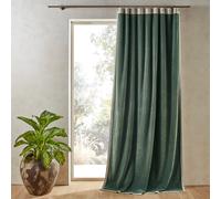 Venita Cotton Velvet & Linen Curtain Cedar Green