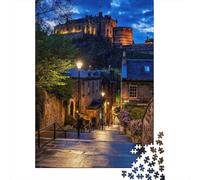 Vennel Steps In Edinburgh 1000-Piece Puzzle for Adults, 70x50cm/1000pcs; for A Quiet Evening Project at Home; White Cardboard for Steady Handling