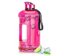 VENNERLI Half Gallon Water Bottle 2.2L Bottles with Handle Flip Cap 100% Leak Proof BPA Free Reusable Durable Big Gym Jug for Camping Sports Workouts Hiking Outdoors 2.2Litre (Pink)