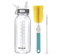 VENNERLI Water Bottle with Straw 1L BPA Free Reusable Tritan Tough Sports Water Bottle with Flip Straw Portable Leak Proof for Adults School Outdoor Work Gym 1litre