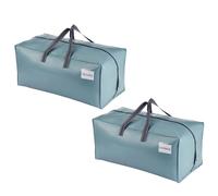 VENO 2 Pack Heavy-Duty Extra Large Moving Bags W/Backpack Straps, Moving House Essentials, Clothes Storage, Packing, Laundry Bags, Reusable and Sustainable (Light Blue, 2 Pack)