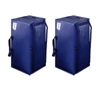 VENO 2 Pack Heavy-Duty Extra Large Moving Bags W/Backpack Straps, Moving House Essentials, Strong Handles & Zips, Clothes Storage, Packing, Laundry Bags, Reusable and Sustainable (Blue, 2 Pack)