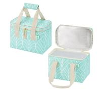 VENO 2 Pack Insulated Lunch Bags, 12 Can, Water-Resistant, Evergreen | Heavy Duty, Small Cooler, Foldable, PP Exterior, Easy Clean, Zippered, Reusable, Picnic, Travel