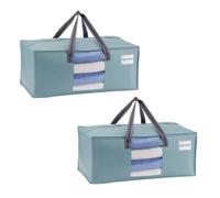 VENO 2 Pack Moving Bags Extra Large Storage Bags for College Move-In, Heavy-Duty Storage Totes, Packing Boxes, and Wardrobe Moving Supplies - Durable Laundry Bags for Clothes (Light Blue, 2 Pack)