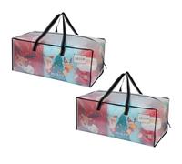VENO 2 Pack Moving Bags Extra Large Storage Bags,Moving House Essentials,Heavy-Duty Storage Totes, Packing Boxes, and Wardrobe Moving Supplies,Laundry Bags (Clear, 2 Pack)