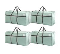 VENO 4 Pack Extra Large Moving Bags, Christmas Tree Storage Bag 7.5 ft, Heavy Duty Storage, Moving Boxes, Large Storage Bins with Lids Alternative for Packing Essentials (Light Green Matte, 4 Pack)
