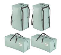 VENO 4 Pack Heavy-Duty Extra Large Moving Bags W/Backpack Straps, Moving House Essentials, Clothes Storage, Packing, Laundry Bags, Reusable and Sustainable (Light Green Matte, 4 Pack)